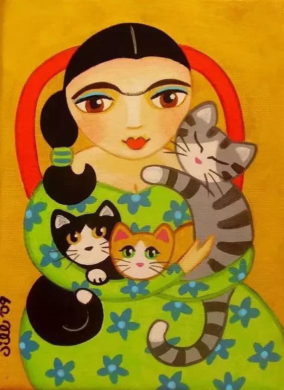 范画,动物创意水粉画教师范画8-10岁