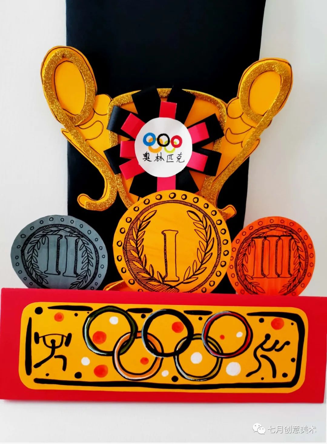 奥运画教程,奥运金牌画法