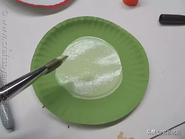 长方形创意纸盘美工作品,纸盘子手工秋天