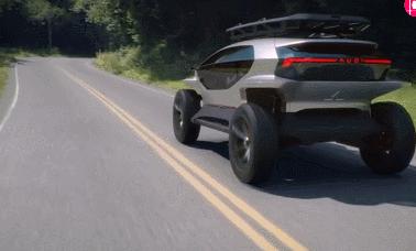 奥迪全新越野车曝光，完全颠覆传统设计，居然把车头大灯省了