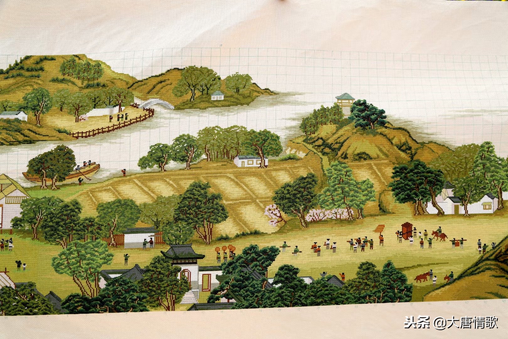十字绣清明上河图完整照片,清明上河图十字绣真实视频