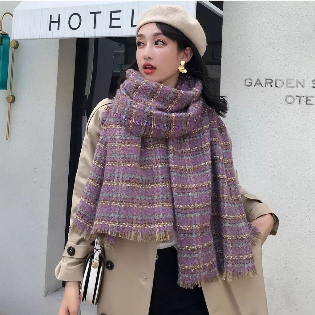 什么围巾织法简单好看,秋冬围巾披肩系法保暖又时尚