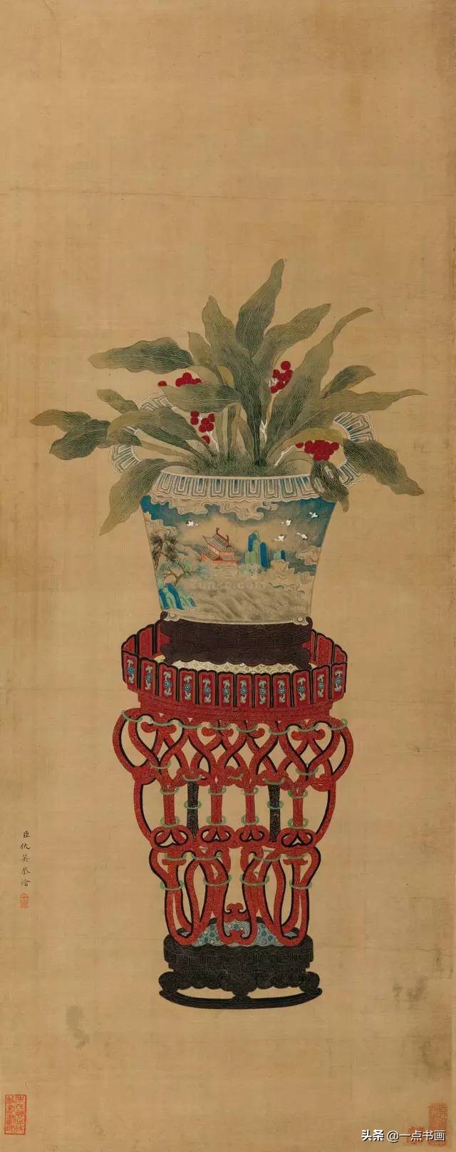 明仇英拍卖60亿的作品,明仇英桃源仙境图临摹