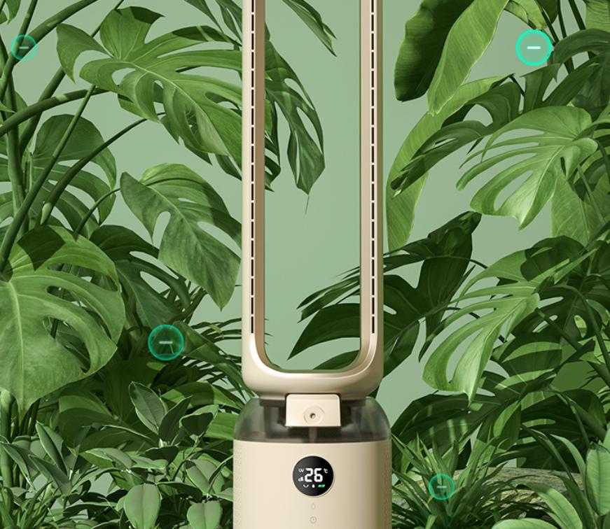 大宇无叶风扇净化空气,大宇净化加湿无叶风扇