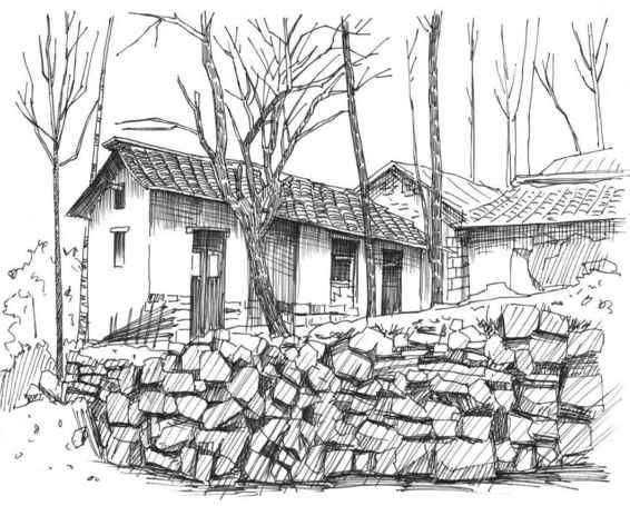 铅笔画风景画教程简单初学者,不会画画如何描图