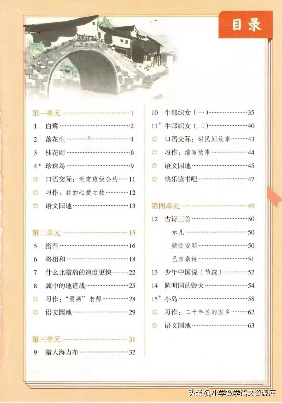 五年级上册语文电子版完整版,五年级语文上册电子版课本完整版