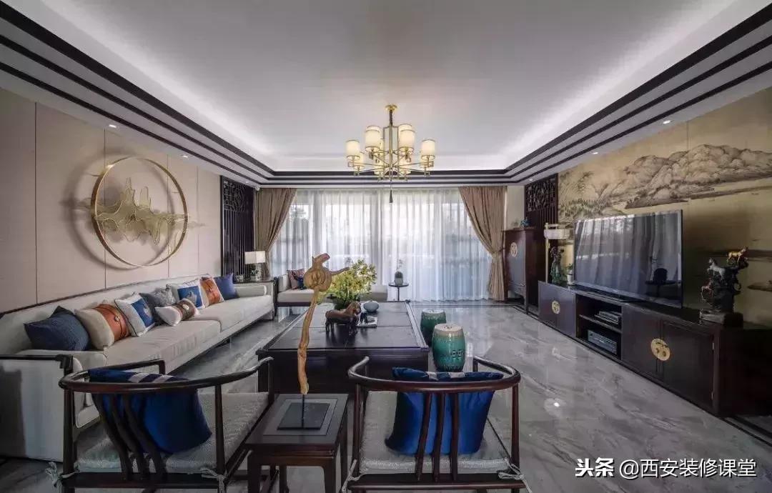 30款新中式客厅骨子里的东方韵味,30款中式客厅韵味十足