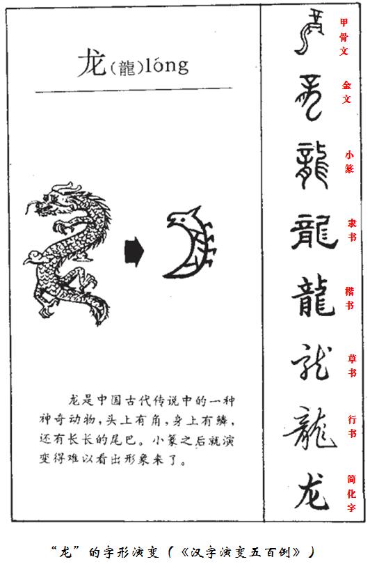 三个古代的龙字是什么字,龙字是怎么演变而来的有什么文化