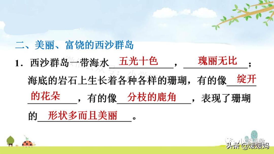 三年级第18课富饶的西沙群岛预习,3年级语文第18课富饶的西沙群岛