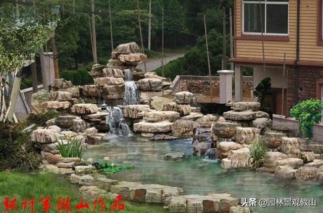 假山水池如何制作,屋顶假山水池设计