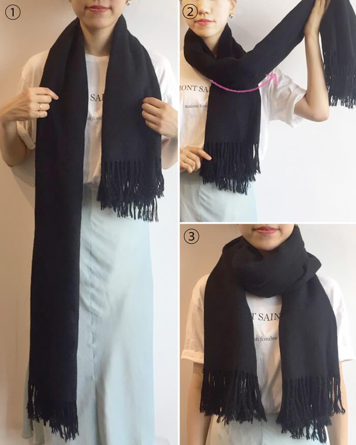 围巾披肩当上衣的系法简单,时尚一点的简单披肩