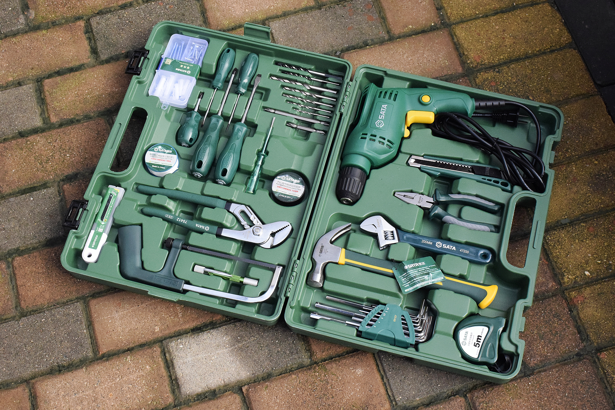 维修工具套装180件套直柄,家用维修工具套装216件