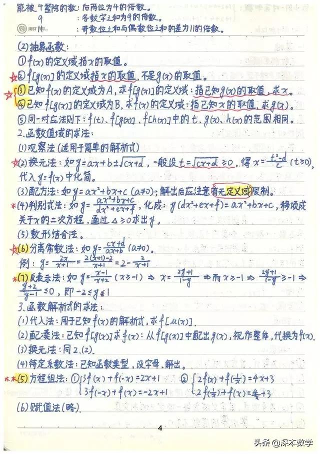 高考数学147分学霸手写笔记完整版,高考数学140+提分笔记