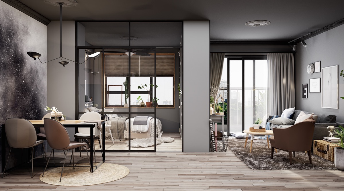 一室一厅小公寓怎么装修好看,一字型小公寓装修设计30平方米