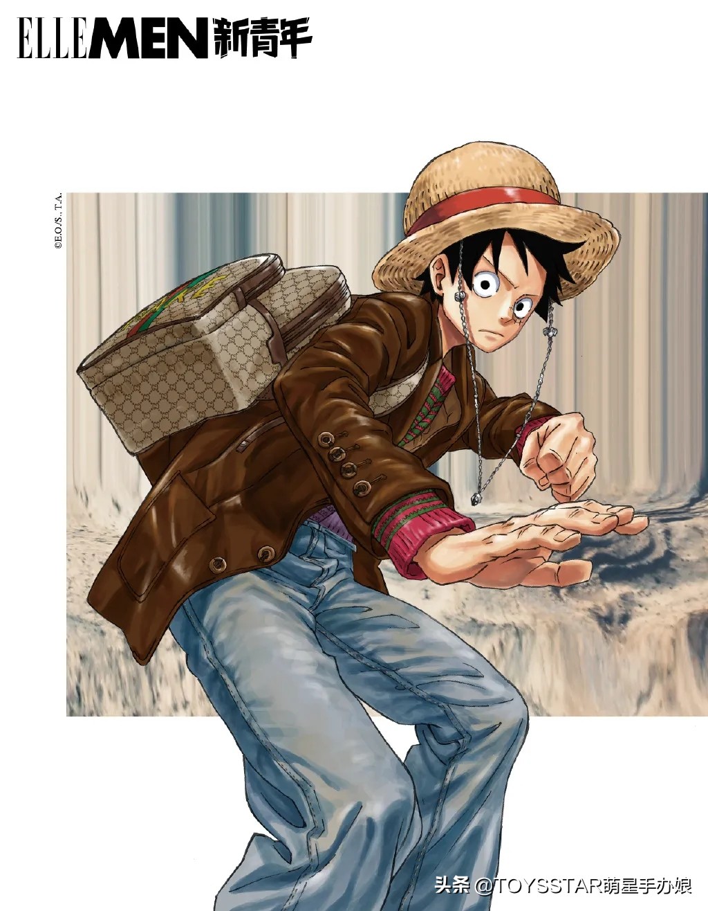 海贼王梦幻联动jojo,海贼王路飞潮牌联名