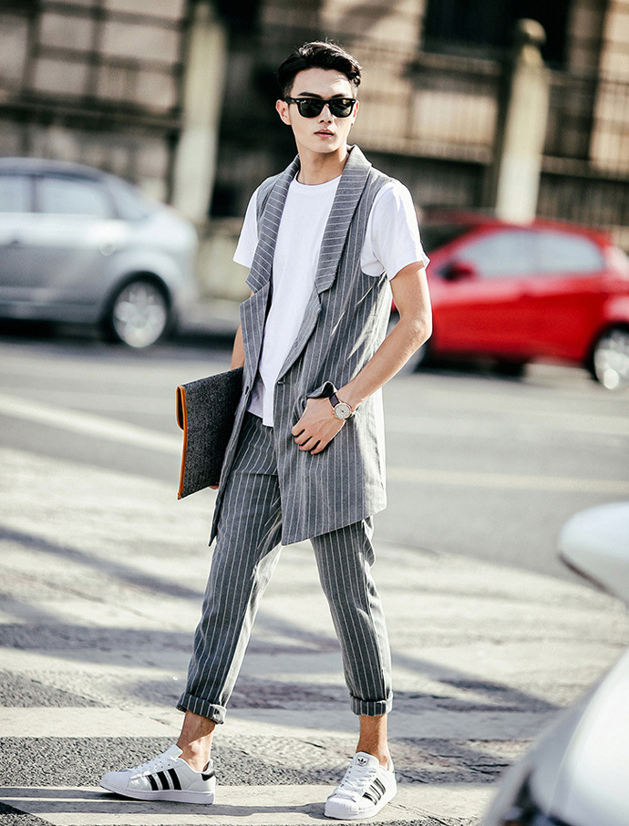 秋季马甲怎么搭配男,初秋最潮搭配马甲裙穿搭技巧