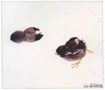 几组写意花鸟创作示范图解,国画小品写意花鸟图片欣赏