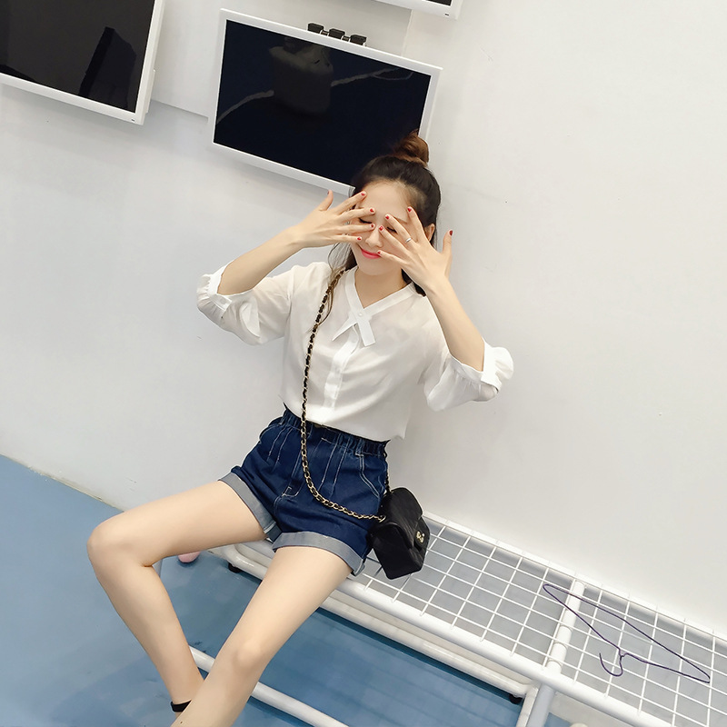 超酷牛仔短裤女,清爽牛仔短裤