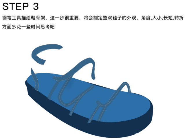 AdobePhotoshop制作蓝色儿童凉鞋图片+紫色风格UI圆形按钮教程