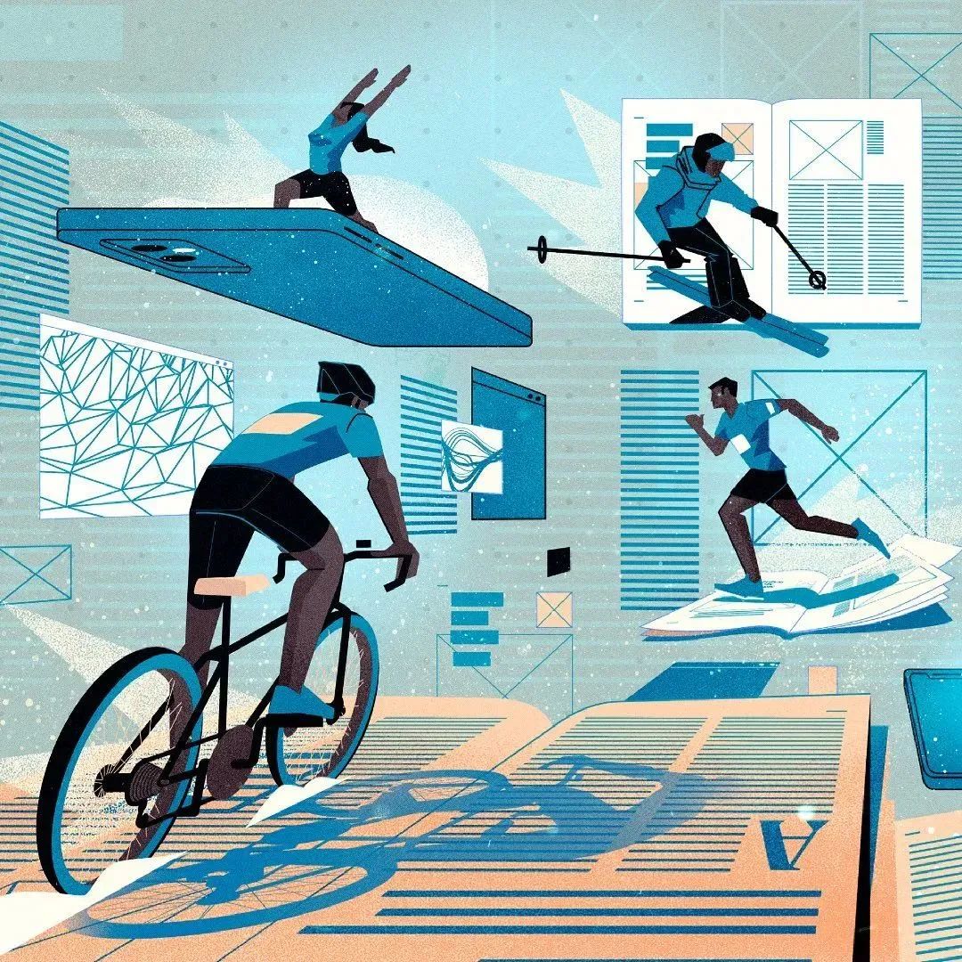 画面冲击感强烈的插画,这种手绘插画是用什么笔画的