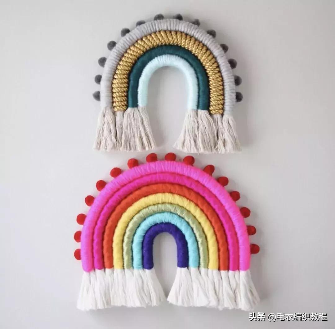 简单易做的挂毯,自制彩虹挂毯