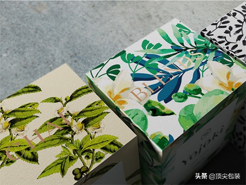 单独纹样花卉设计图案作业,以图形为主题形象的包装设计