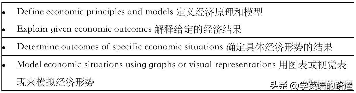 新版ap经济学大纲解读,ap经济学的考点