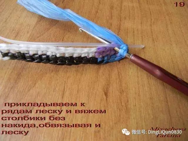 塑料袋编拖鞋,毛线编织浴花袋