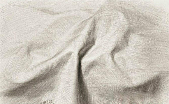 衬布的素描画法,衬布素描画法校考