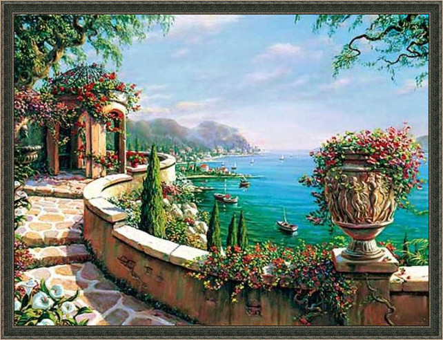 精美绝伦的世界顶级的风景油画,诗情画意的山水油画方形