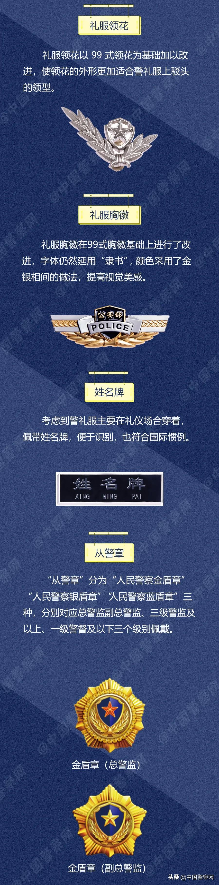 中国人民公安大学警礼服,中国警察最新警礼服图案说明