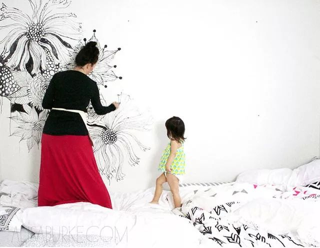 你家的墙贴,墙绘自己的家