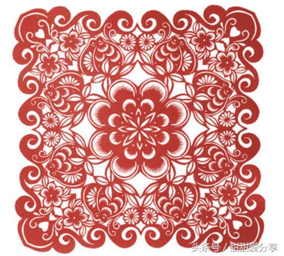 折叠对称剪纸图案大全,折叠剪纸技法