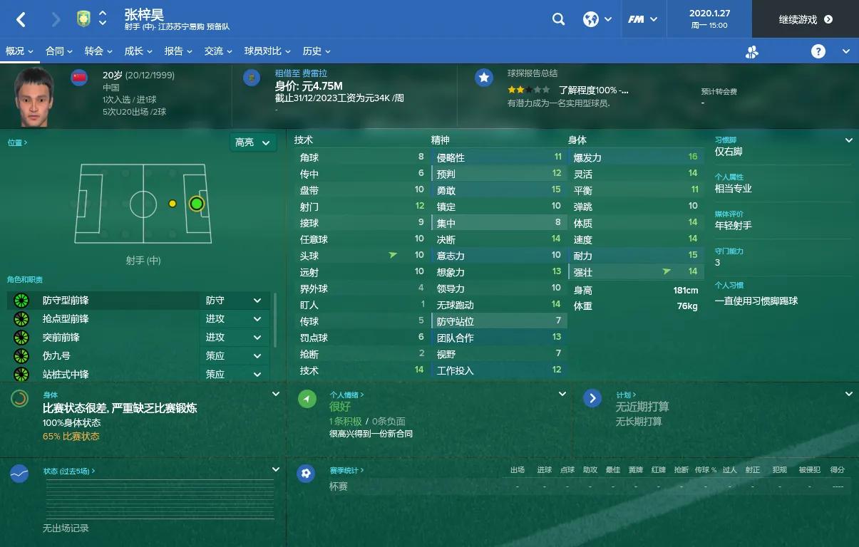 FM游戏中发现的随机灰人双重国籍的华裔前锋（三）