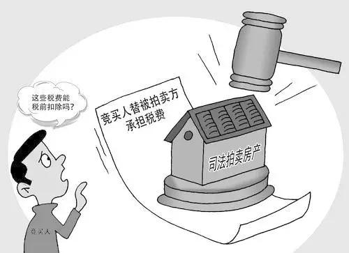 关于法院拍卖成交税款,法院拍卖的资产被拍卖人所欠税款