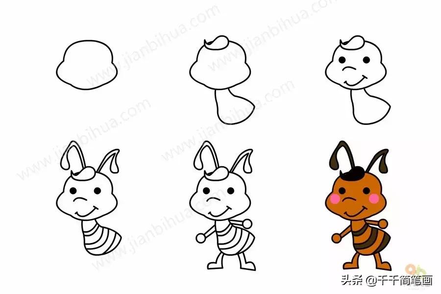 幼儿园动物的水墨画入门,儿童动物画入门简易范画