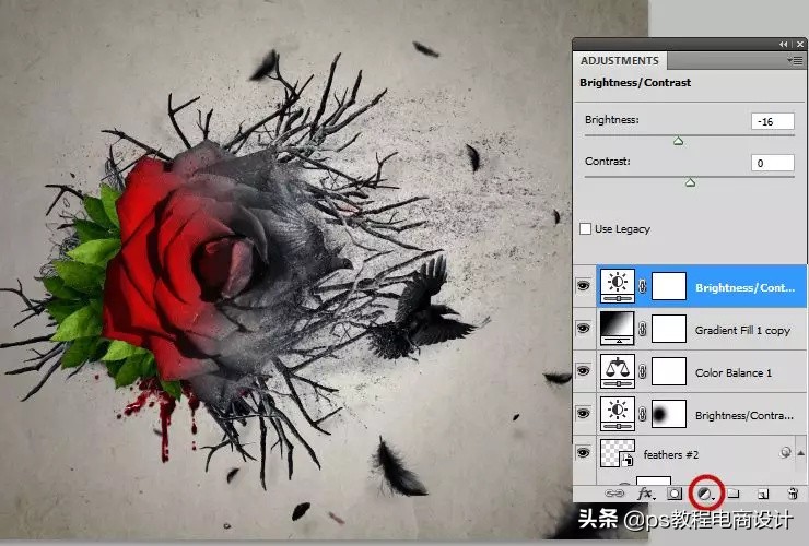 ps怎么把玫瑰变成金黄色,ps蝴蝶和鲜花合成