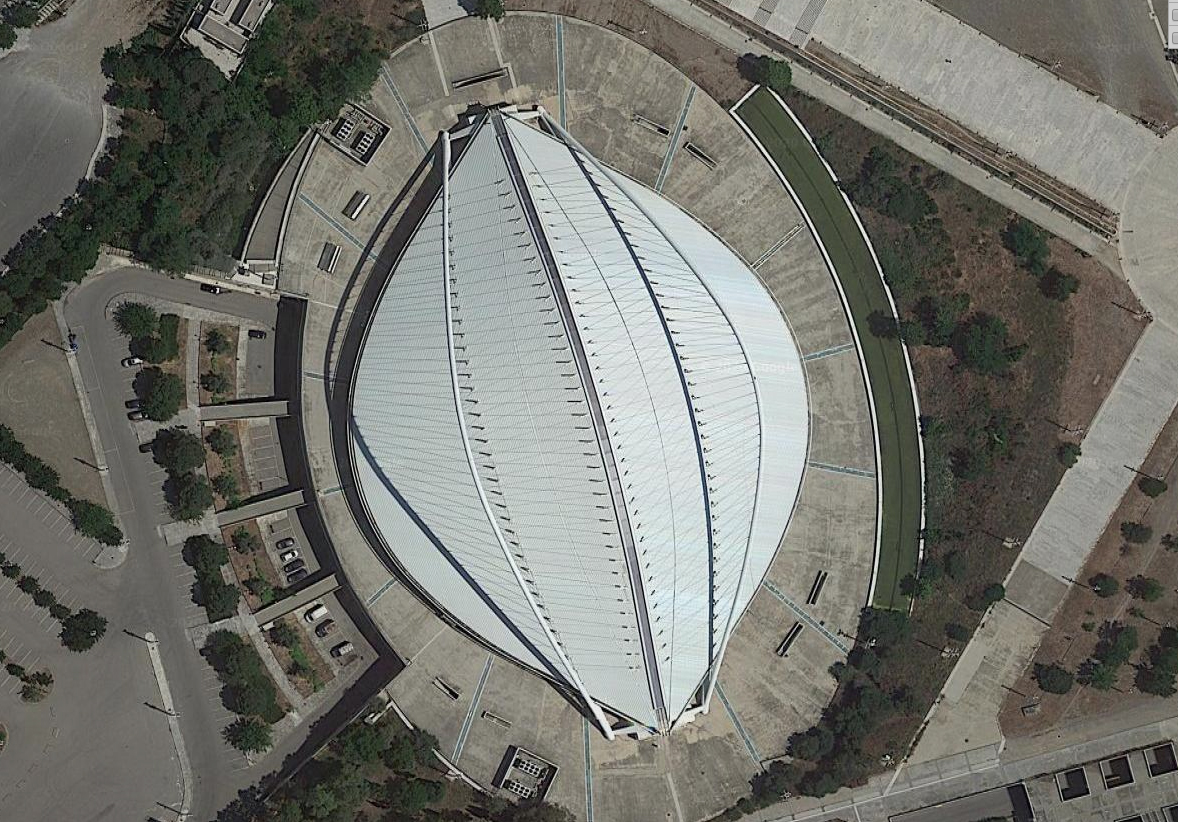 航拍奥林匹克体育中心,欧洲杯球场卫星图