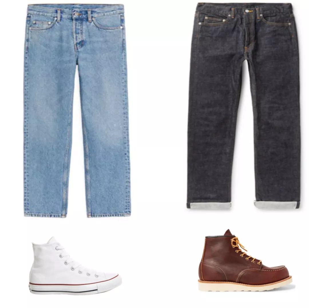 牛仔裤搭配鞋子女秋冬,秋冬怎么选牛仔裤