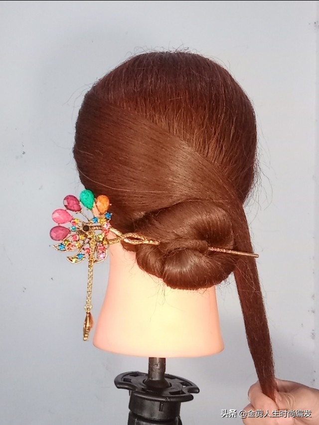 长发怎么用发簪慢动作,长发怎么用发簪盘发
