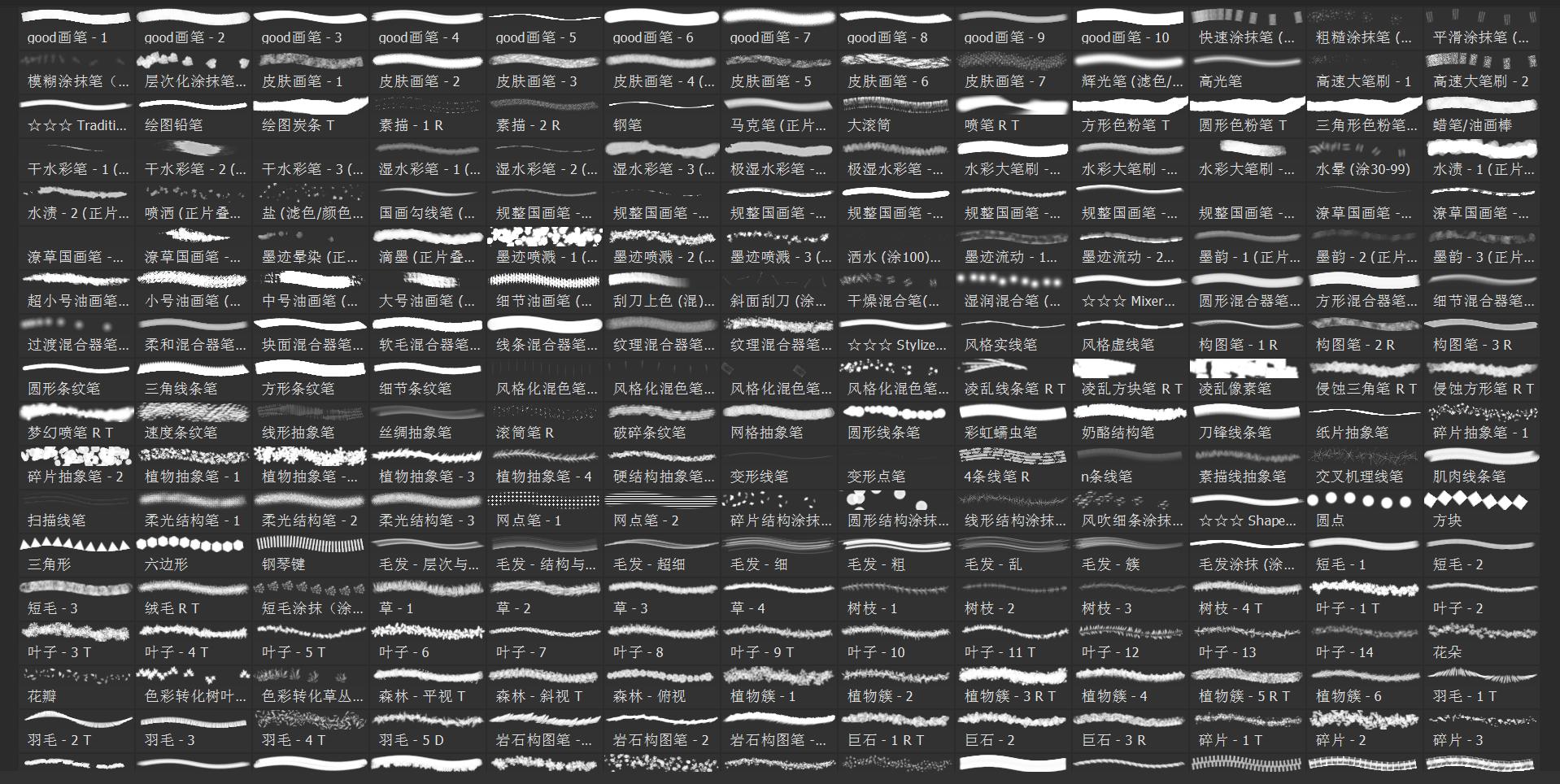 抓紧来*载下**，7大类600种画笔，PS绘画福音，有了它别无他求