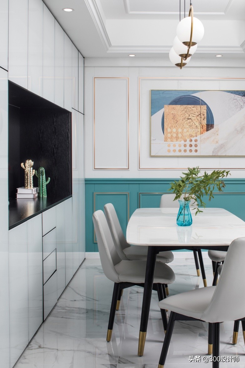 王城炫作品：125m²三室一厅，美式轻奢风，实用与颜值并存的空间