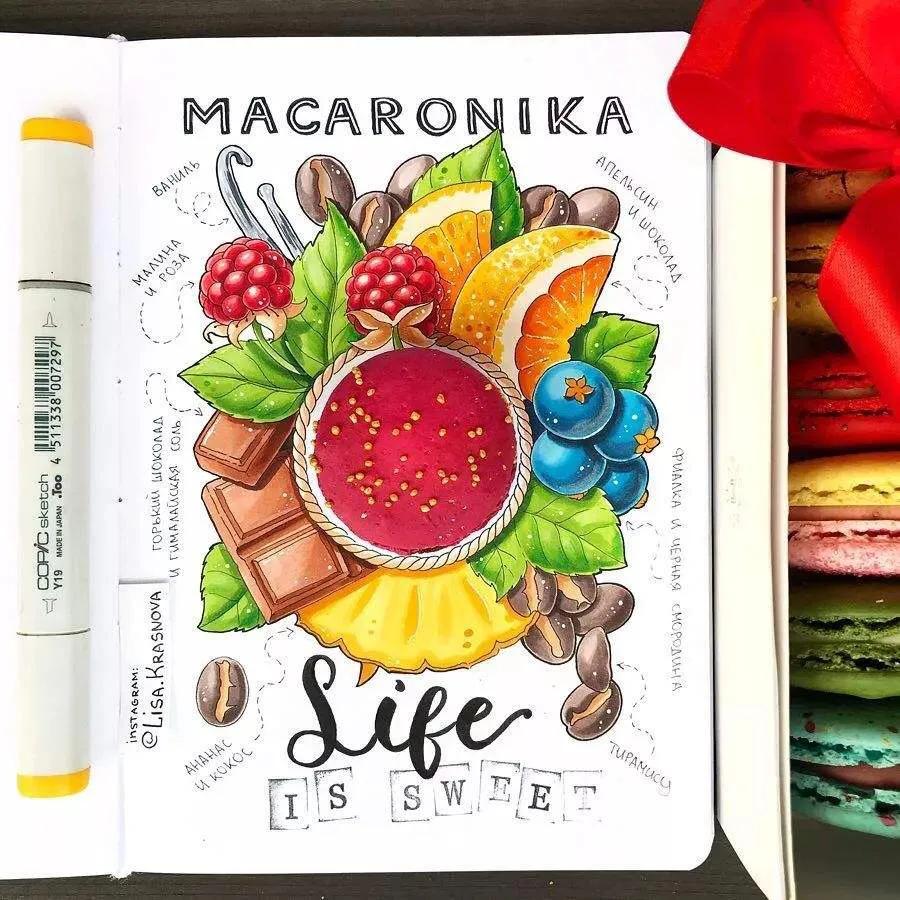 美食画法日式马克笔,马克笔手绘美食画教程