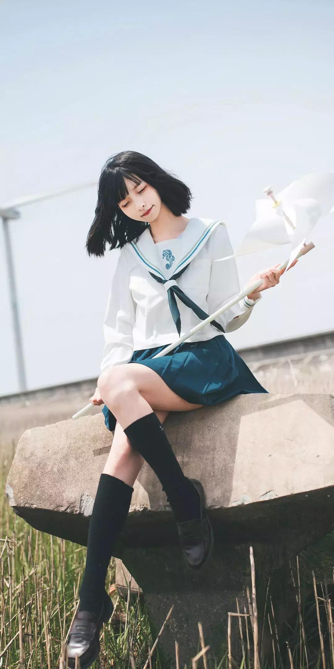 多人黑色jk制服照片壁纸,jk制服女生壁纸高清