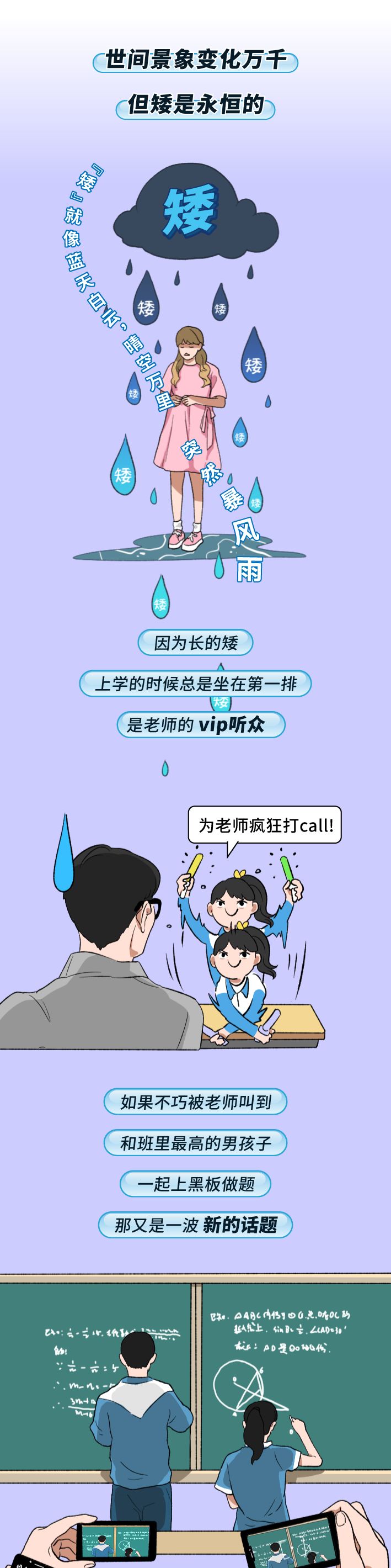 女生个子矮的烦恼漫画,关于身高的漫画