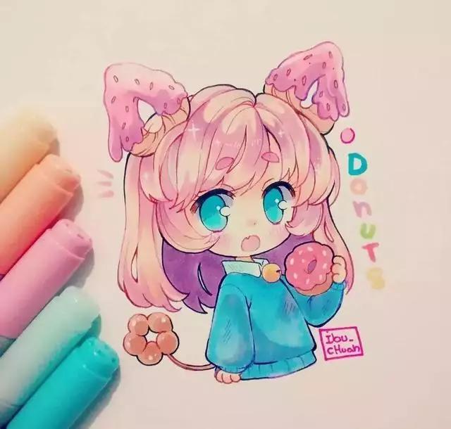 马克笔动漫上色教程q版,动漫手绘马克笔上色教程