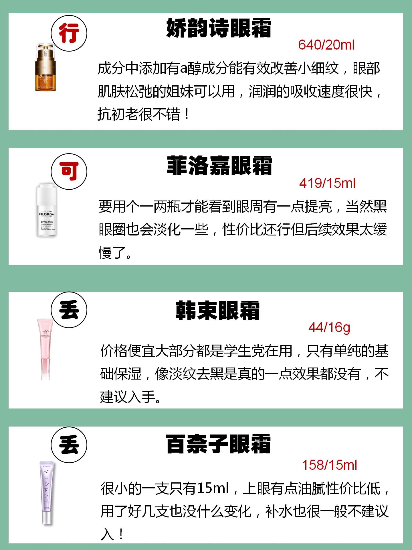 学生党平价爱用化妆品,40-50岁最适合的平价眼霜欧莱雅