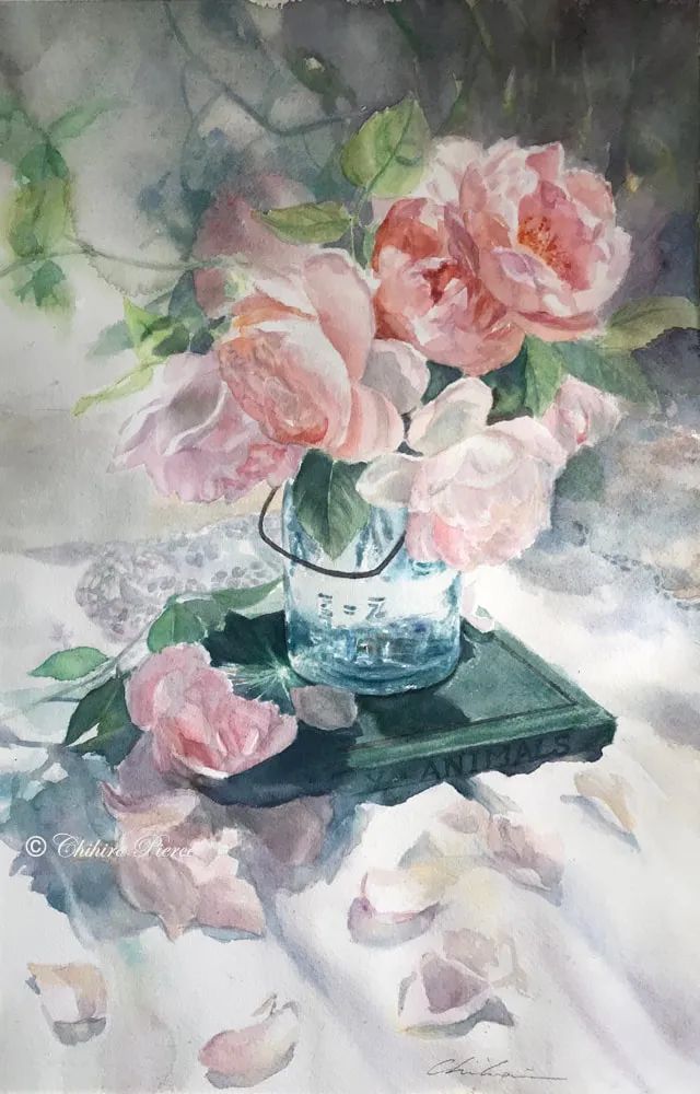 日本美少女工笔画家,日系女画家作品