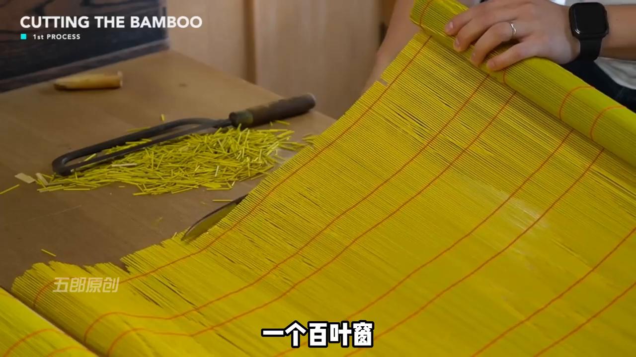 竹条编织窗户装饰,用竹条编织的手工制作