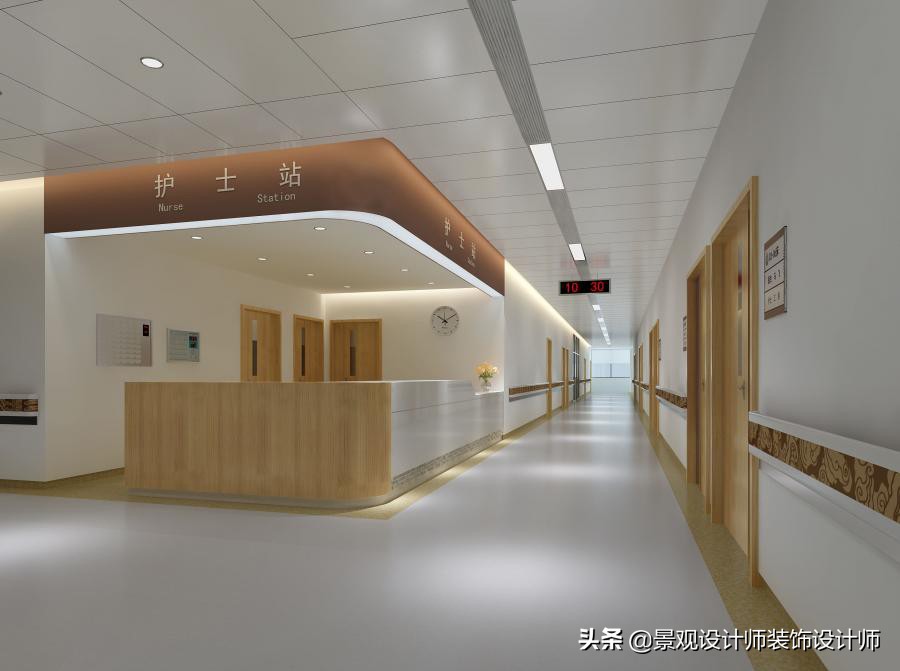 护士站背景墙分隔设计,护士站治疗室设计布局效果图